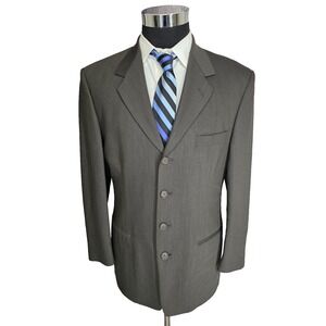 Daniel Hechter Blazer Mens 40R Green Sports Coat Jacket Notch Lapel 4 Buttons‎